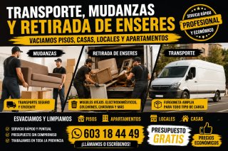 MUDANZAS CASA COMPLETO 500 €  Precio único