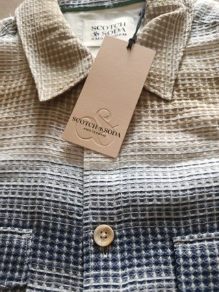 Sobrecamisa Scotch & Soda Hombre Beige/Azul
