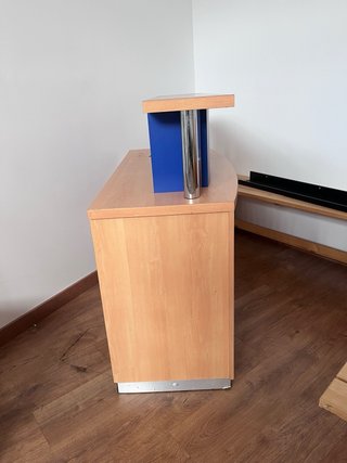 Mostrador Recepción Negocio Madera y Metal