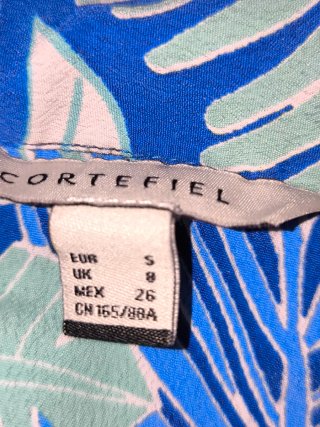 Vestido Cortefiel Estampado Tropical Talla S