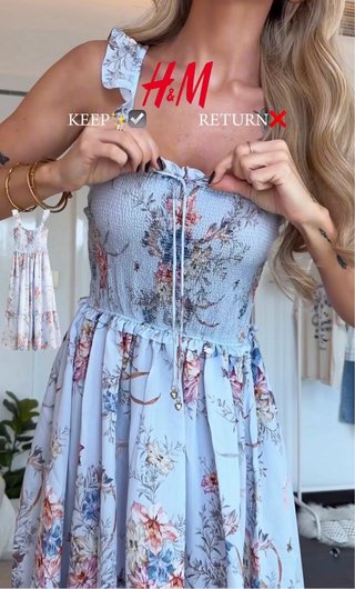 Abito lungo floreale H&M