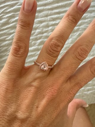 Anillo Pandora Corazón Oro Rosa