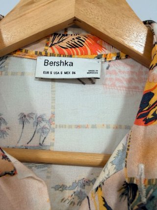 Camisa Hawaiana Bershka Hombre Talla S