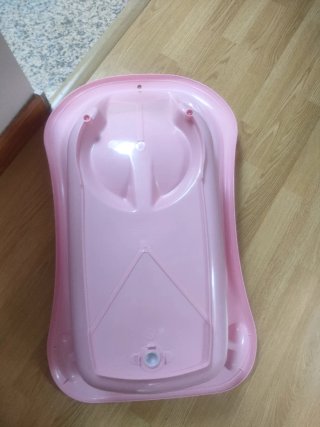 Bañera bebé rosa con colchón