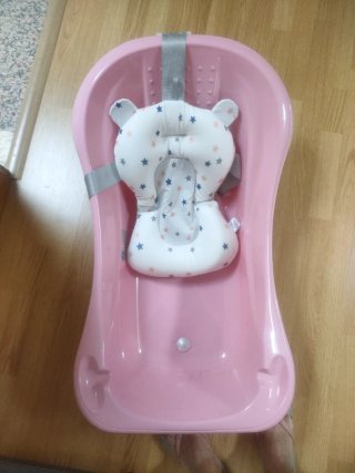 Bañera bebé rosa con colchón