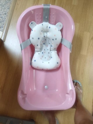 Bañera bebé rosa con colchón