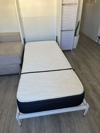 Cama abatible vertical blanca
