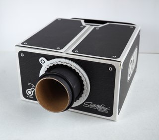 Proyector teléfono móvil cartón con lente cristal