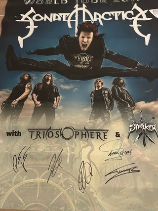 (FIRMADO) Poster Sonata Arctica 2017