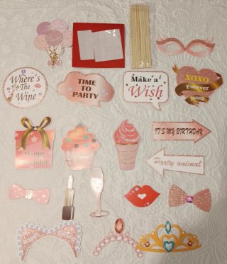 Lote artículos fiesta cumpleaños.