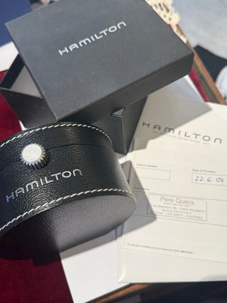 Estuche Reloj Hamilton Negro
