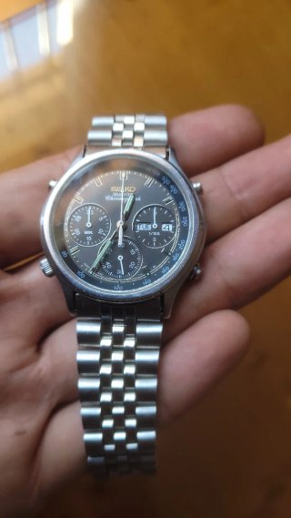 Seiko 7A38-7260 Cronógrafo Cuarzo Negro