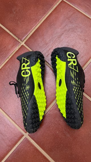 Zapatillas Fútbol CR7 Talla 45 Negro/Verde