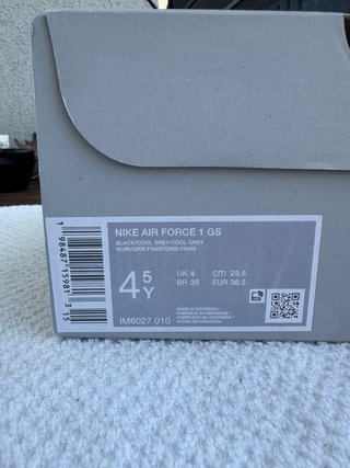 Nike Air Force 1 GS nere/grigie tg. 36.5
