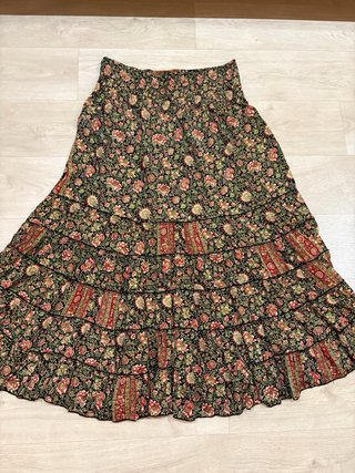 Falda larga mujer estampada 44 buen estado