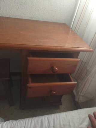 Mesa escritorio madera antigua