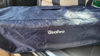 Cuna de viaje azul