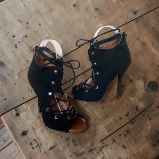 Sandalias de tacón negras