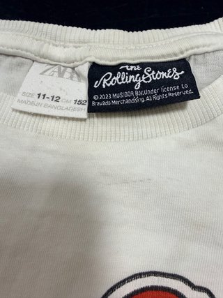 Pack 2 camisetas niña Zara y Rolling Stones 11-12a