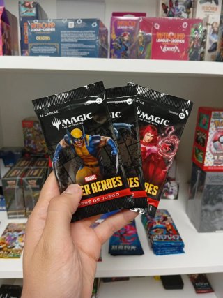 Pack 3 sobres Magic Marvel Super Heroes Español