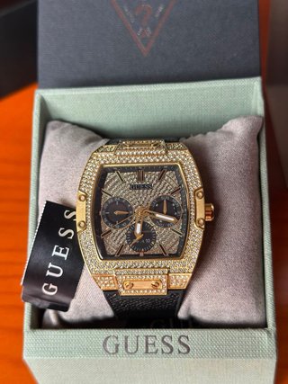 Reloj Guess Dorado y Negro con Cristales