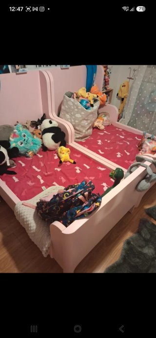 Cama extensible IKEA BUSUNGE rosa