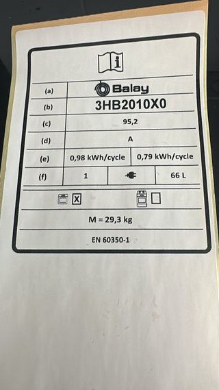 Horno Balay Inox sin estrenar