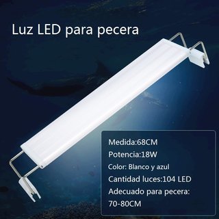 Luz LED Acuario 68CM Blanco y Azul