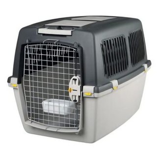 Transportín Perro Coche Mediano Beige Gris
