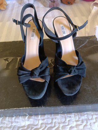 Sandalias Bibi Lou Negras Tacón Plataforma