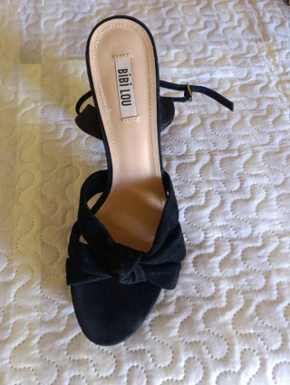 Sandalias Bibi Lou Negras Tacón Plataforma