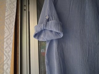 Camicia Tunica Lunga a Righe Bianche e Azzurre