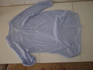 Camicia Tunica Lunga a Righe Bianche e Azzurre