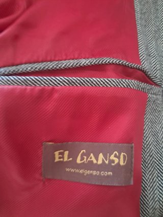 Chaqueta de vestir hombre negra de piel