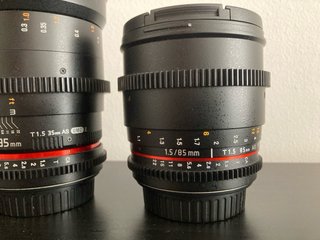 Objetivo Samyang Cinema 35mm, 85mm Canon