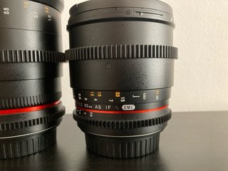 Objetivo Samyang Cinema 35mm, 85mm Canon