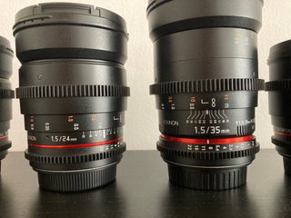 Objetivo Samyang Cinema 35mm, 85mm Canon