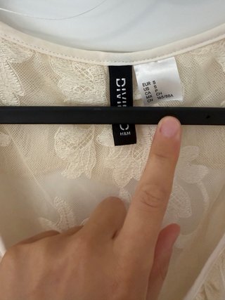 Blusa H&M in pizzo bianco taglia S