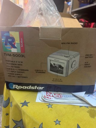 Televisor Roadstar TVM-5003L 5” B/N Portátil