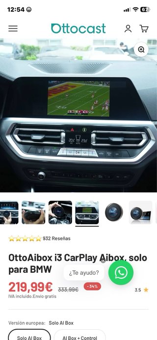 Ottocast CarPlay Aibox i3 para BMW