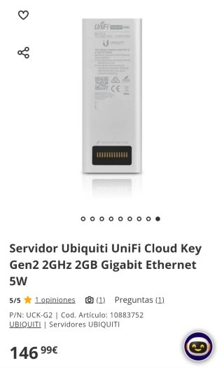 Servidor Ubiquiti UniFi Cloud Key Gen2
