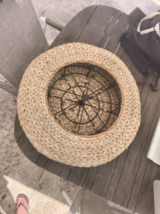 Puf redondo Ikea ratán