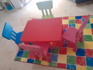 Mesa y 4 Sillas Niños IKEA