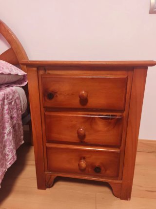 Cama individual pino 90 cm