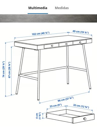 Escritorio Bambú Lillasen Ikea