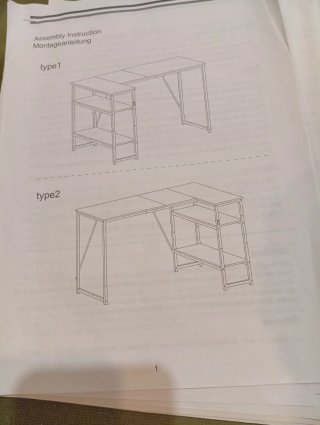 Escritorio de esquina gris y blanco