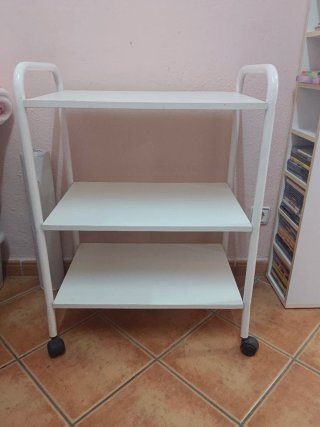 Carrito Estética Blanco con Ruedas