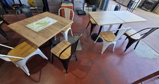 Lote mobiliario hostelería mesas y sillas