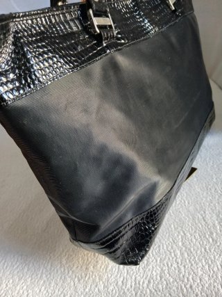 Borsa Versace Nera  Pelle verniciata e pvc