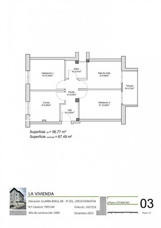 Piso en venta en Ibaeta en San Sebastián-Donostia